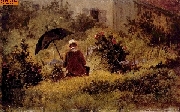Der Maler im Garten nach Spitzweg